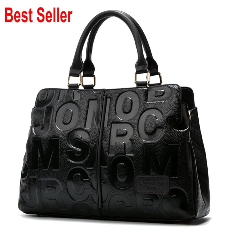 Genuine Leather Cowhide Handbag Large Capacity Crossbody Shoulder Bag